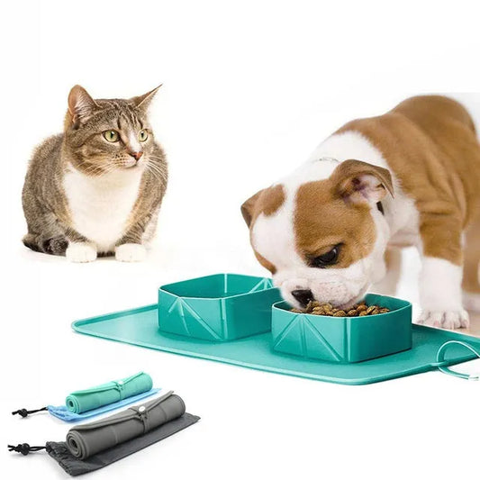 Portable Silicone Folding Pet Bowl: Feed Your Pet Anywhere, Anytime