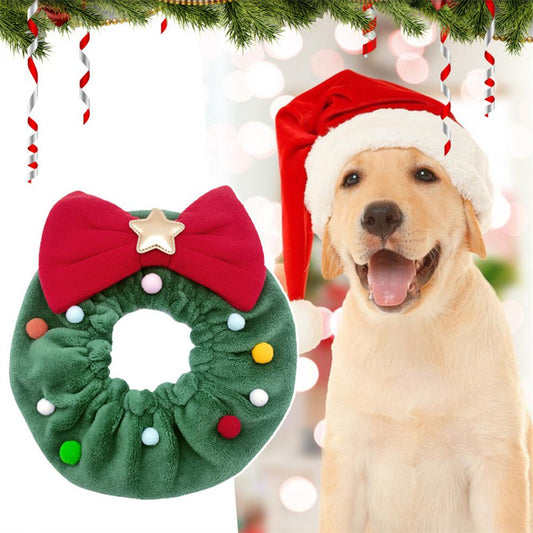 Festive Bow-Knot Pet Collar – Perfect Christmas Gift for Dogs & Cats