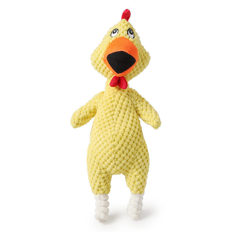 Squeaky Pineapple Dog Toy – Velvet Screaming Chicken for All Dogs